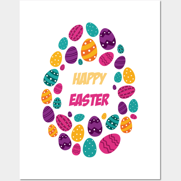 Easter Egg - Happy Easter Wall Art by vladocar